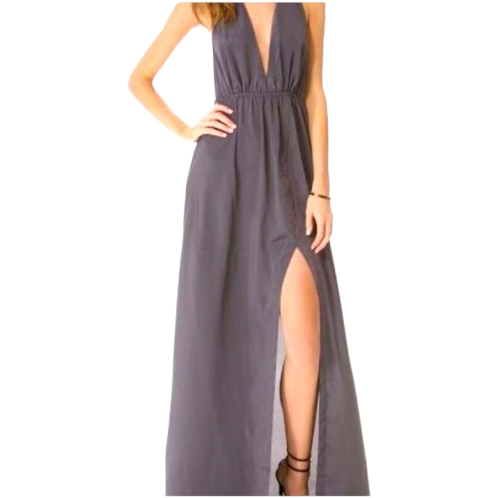 State & Lake halter gown